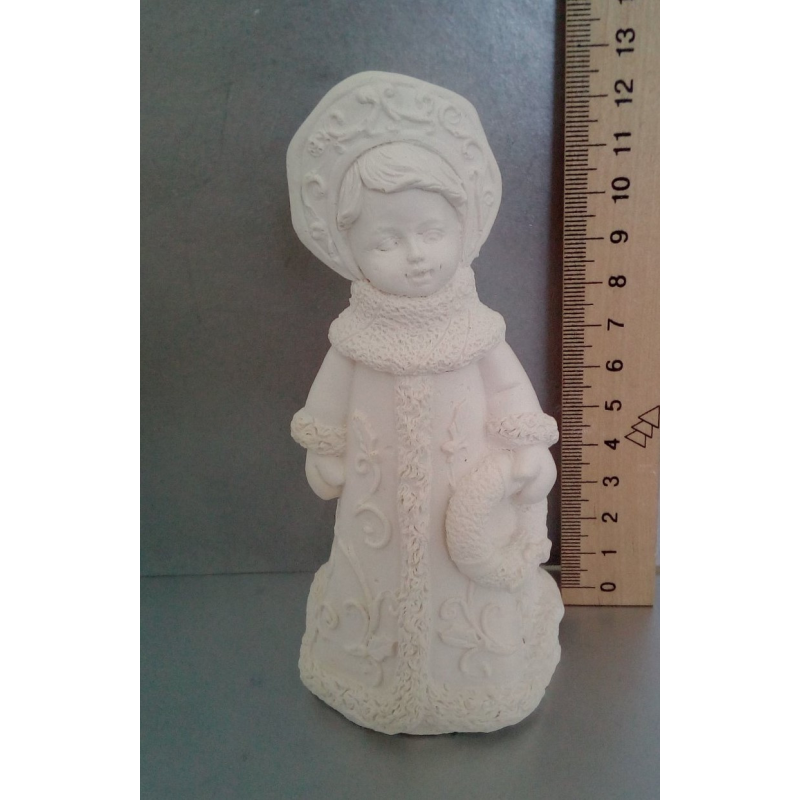 Гипсовая фигурка для раскрашивания статуэтка. Снегурочка 3d