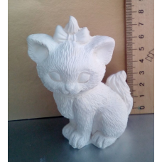Гипсовая фигурка для раскрашивания статуэтка. Кошечка